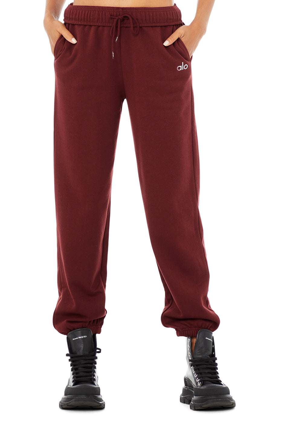 Accolade Sweatpant in Cranberry by Alo Yoga - International Design