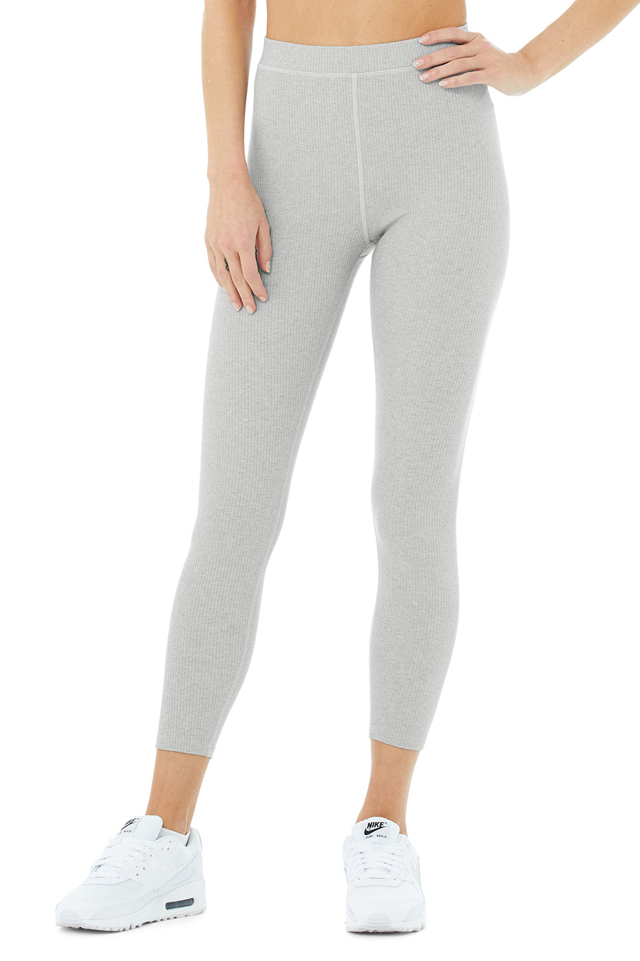 Core 10 Women's High-Waisted Yoga Legging with Ribbed Cuffs, Light Grey  Heather, X-Large : : Clothing, Shoes & Accessories