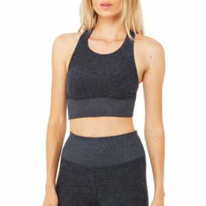 Alosoft Ribbed Crop Calm Tank Top in Athletic Heather Grey by Alo Yoga