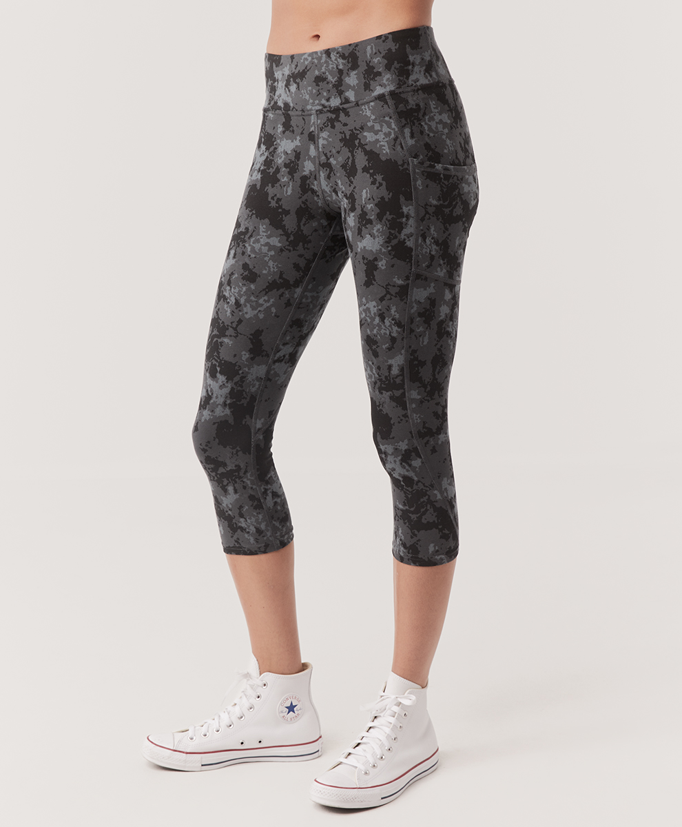 Women's Dark Cloud Go-To Cropped Pocket Legging by Pact Apparel