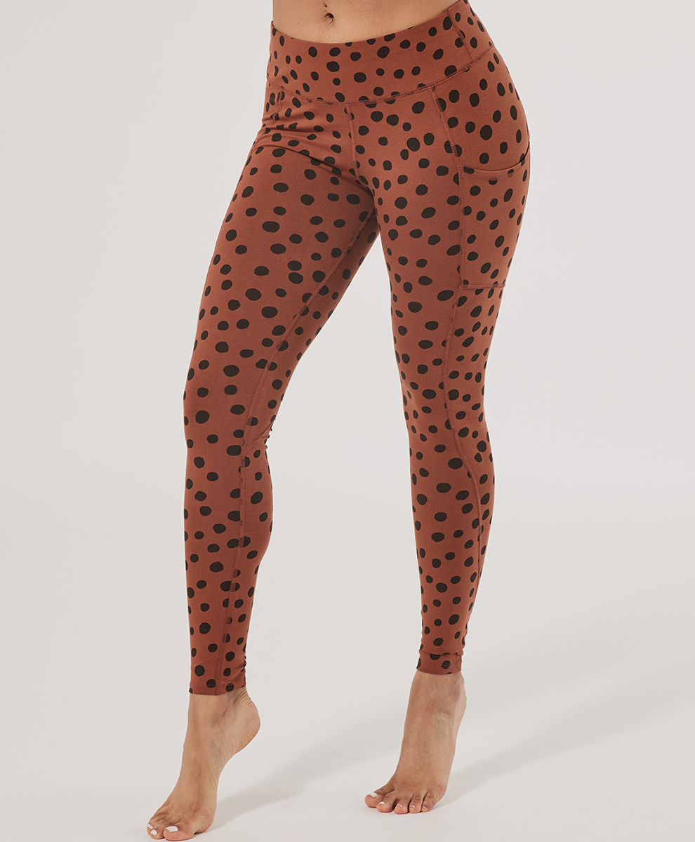 Women's Gingerbread Cheetah Go-To Pocket Legging by Pact Apparel -  International Design Forum