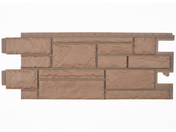 Barron Designs NovikStone HC Hand-Cut Faux Stone Siding - Case of 9 | Desert Blend