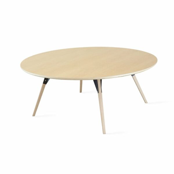 Tronk | Clarke Large Circle Coffee Table - Maple - Black