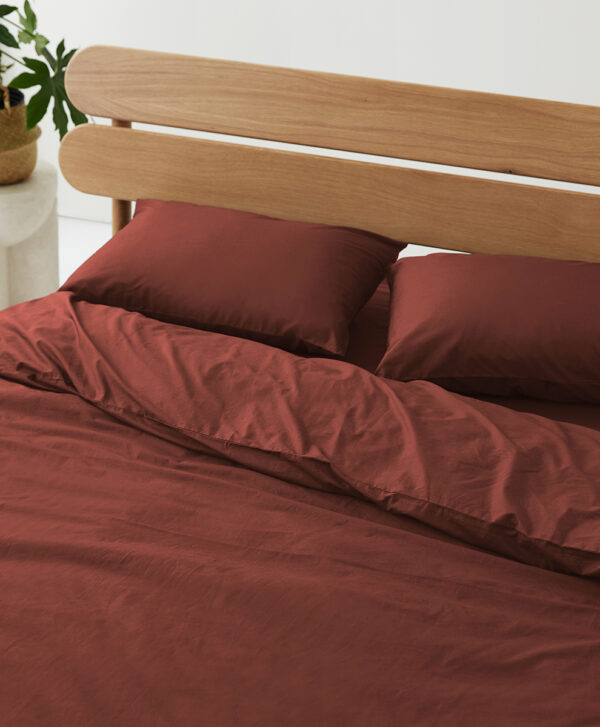 PACT Apparel | Home Walnut Organic Cool-Air Percale Duvet Cover XT