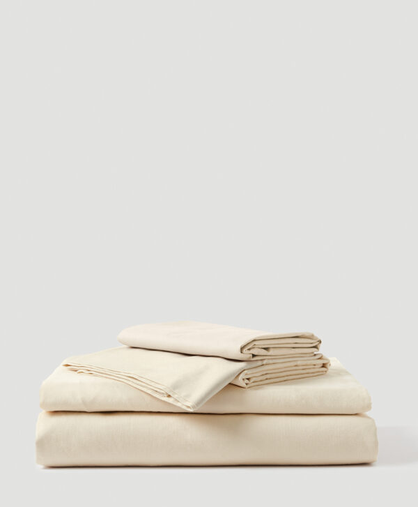 PACT Apparel | Home's Sandshell Organic Room Service Sateen Sheet Set